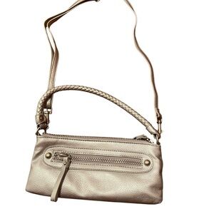 Silver covertable‎ crossbody bag